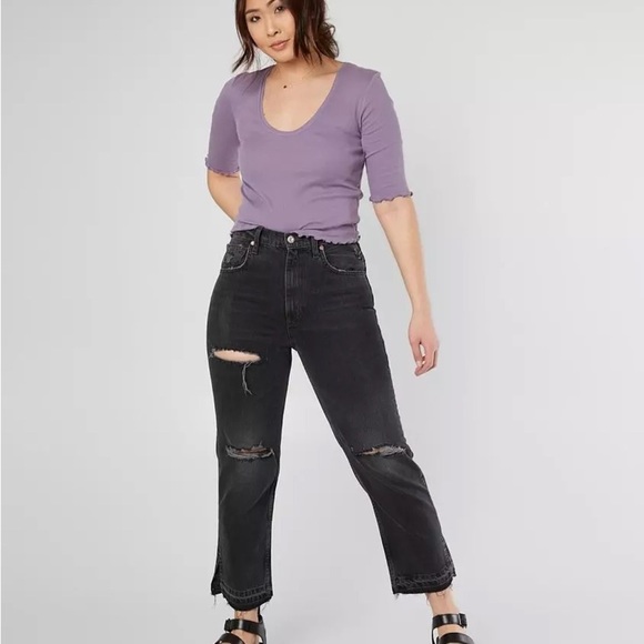 NWT Free People Lita Jeans Crop High Waisted - Picture 11 of 11